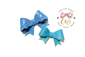 Cute Scallop Hair Bow Template ~ 2 Sizes | CWC060