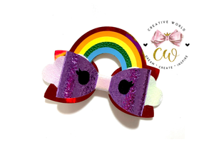 Rainbow Hair Bow Template | CWC081