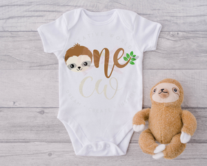 One | Sloth One SVG | Baby 1st Birthday SVG