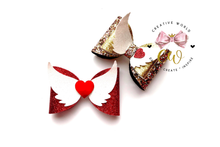 Load image into Gallery viewer, New Angel Wing Hair Bow Template | CWC077
