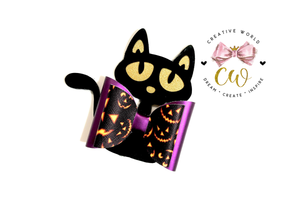 New Black Cat Hair Bow Template | CWC150