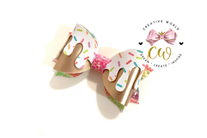 New Ice Cream Hair Bow Template | CWC142