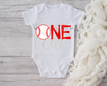 Load image into Gallery viewer, One | Baseball One SVG | Baby 1st Birthday SVG
