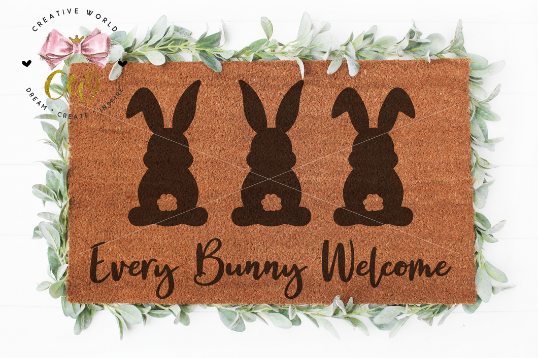 Every Bunny Welcome doormat svg | Easter doormat svg | Home Decor svg