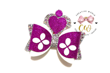 Load image into Gallery viewer, Princess Crown Hair Bow Template | CWC091
