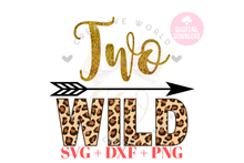 Load image into Gallery viewer, Two Wild Birthday svg  | Leopard Birthday SVG
