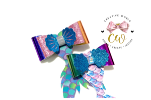 Mermaid Hair Bow Template | CWC118