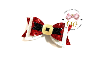 Christmas Santa Hair Bow Template | CWC116