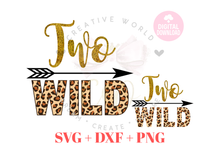 Load image into Gallery viewer, Two Wild Birthday svg  | Leopard Birthday SVG
