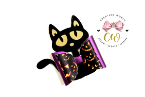 New Black Cat Hair Bow Template | CWC150