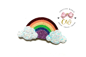 Rainbow Hair Clip Hair Bow Template | CWC102