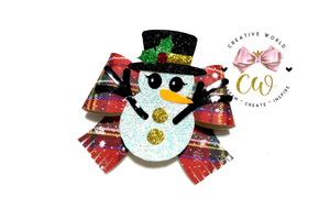 Snowman Hair Bow Template | CWC164