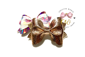 2 in 1 Trendy Scallop Pinch Hair Bow Template | CWC029