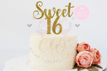 Load image into Gallery viewer, Sweet 16 svg | Cake Topper svg
