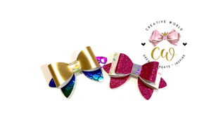 2 in 1 Mini Classic Hair Bow Template | CWC044