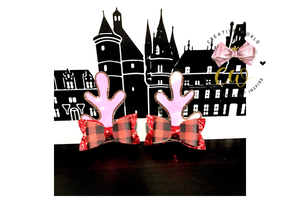 Reindeer Antler Hair Clip Hair Bow Template | CWC105