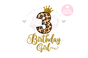 My 3rd Birthday SVG | Leopard Birthday SVG