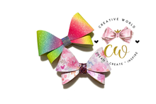 Load image into Gallery viewer, Trendy Hair Bow Template ~ 2 sizes | CWC020
