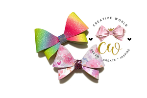 Trendy Hair Bow Template ~ 2 sizes | CWC020