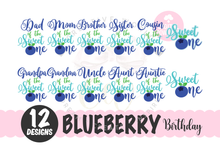 Load image into Gallery viewer, Bundle of 12 ~ Sweet One SVG | Blueberry One SVG | Baby 1st Birthday SVG
