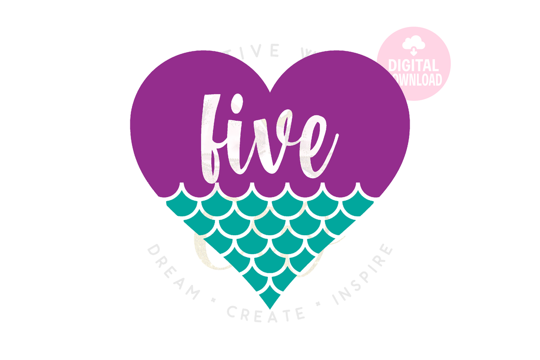 My 5th Birthday Mermaid SVG | Mermaid Birthday Girl