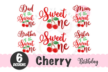 Load image into Gallery viewer, Bundle of 6 ~ Sweet One SVG | Cherry One SVG | Baby 1st Birthday SVG
