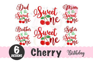 Bundle of 6 ~ Sweet One SVG | Cherry One SVG | Baby 1st Birthday SVG