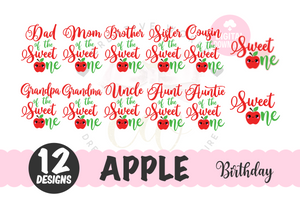 Bundle of 12 ~ Sweet One SVG | Apple One SVG | Baby 1st Birthday SVG