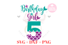 Load image into Gallery viewer, Birthday Mermaid SVG Bundle | Bundle Mermaid Birthday Girl 1-12 svg
