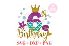 Load image into Gallery viewer, Big Bundle My Birthday Mermaid SVG | Bundle Mermaid Birthday Girl 1-12 svg
