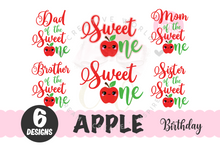 Load image into Gallery viewer, Bundle of 6 ~ Sweet One SVG | Apple One SVG | Baby 1st Birthday SVG
