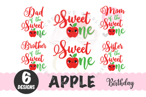 Bundle of 6 ~ Sweet One SVG | Apple One SVG | Baby 1st Birthday SVG